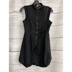 Mieko Mellucci Sleeveless Bubble Dress W/ Silver Polka Dot Silver Size S